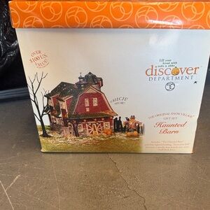 Department 56 Haunted Barn Gift Set - Red and Orange